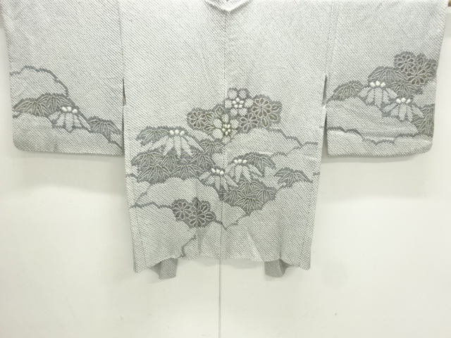 JAPANESE KIMONO / HAORI COAT / ALL SHBORI / KIKU & BAMBOO GRASS